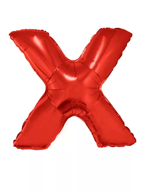 Photo du produit Ballon aluminium géant lettre X rouge 102 cm