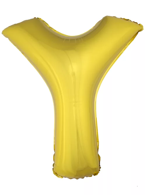 Photo du produit Ballon aluminium géant lettre Y doré 1m