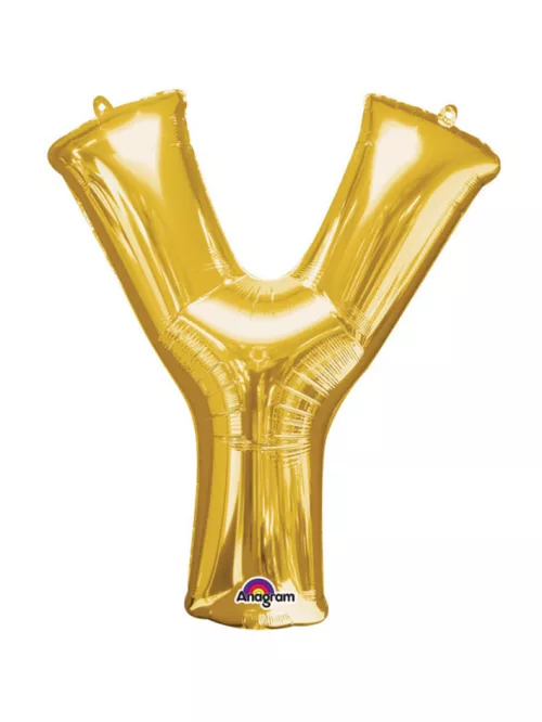 Photo du produit Ballon aluminium géant Lettre Y or 76 x 86 cm