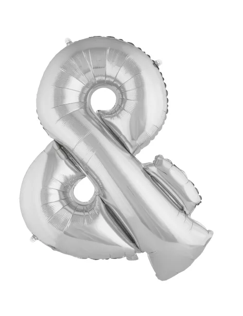 Photo du produit Ballon aluminium géant symbole & argent 80 cm