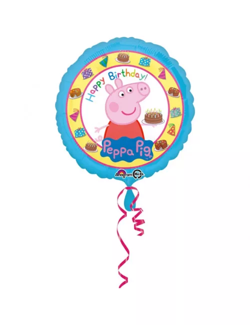 Photo du produit Ballon aluminium Happy Birthday Peppa Pig 43 cm