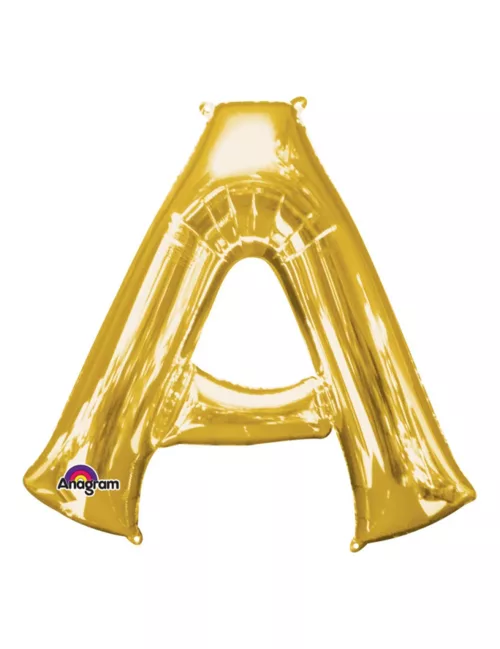 Photo du produit Ballon aluminium Lettre A doré 33 cm