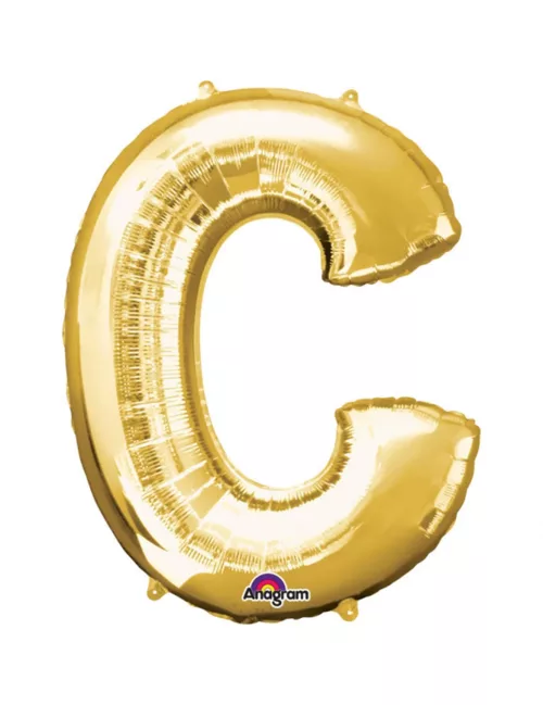 Photo du produit Ballon aluminium Lettre C doré 33 cm
