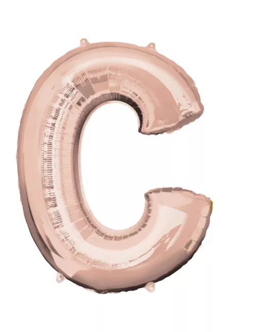 Photo du produit Ballon aluminium Lettre C rose gold 63 x 81 cm