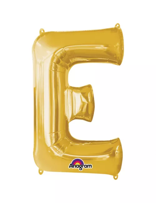 Photo du produit Ballon aluminium Lettre E doré 33 cm