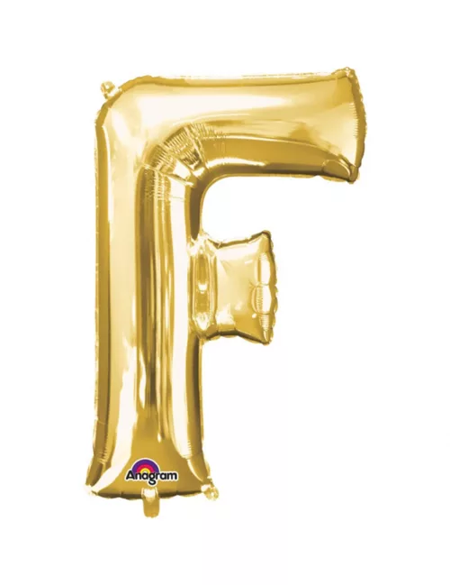 Photo du produit Ballon aluminium Lettre F doré 33 cm