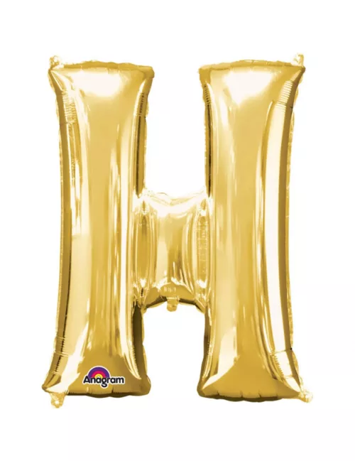 Photo du produit Ballon aluminium Lettre H doré 33 cm