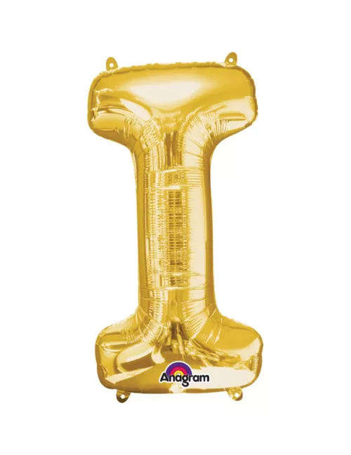 Photo du produit Ballon aluminium Lettre I doré 33 cm