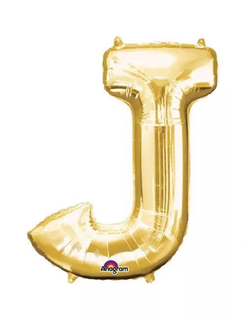 Photo du produit Ballon aluminium Lettre J doré 33 cm