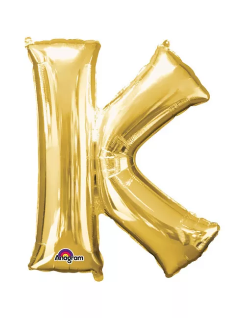 Photo du produit Ballon aluminium Lettre K doré 33 cm