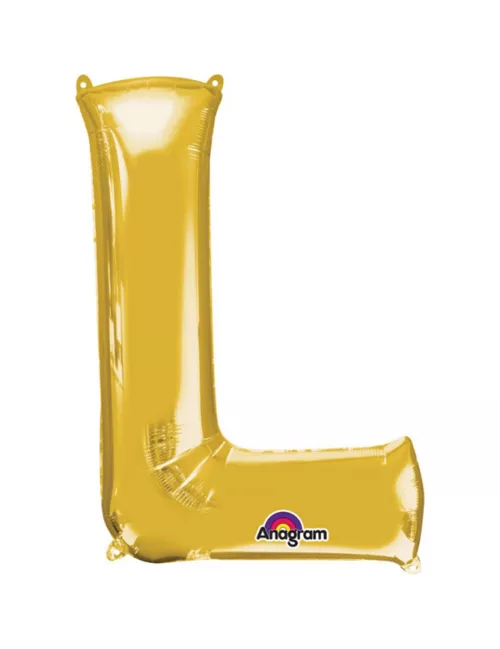 Photo du produit Ballon aluminium Lettre L doré 33 cm