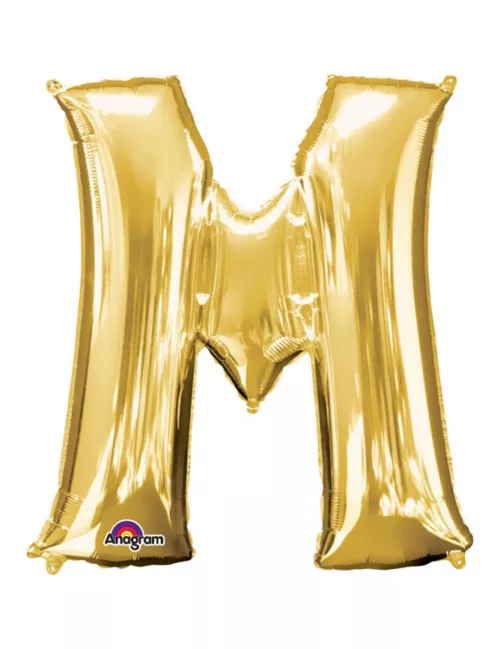 Photo du produit Ballon aluminium Lettre M doré 33 cm