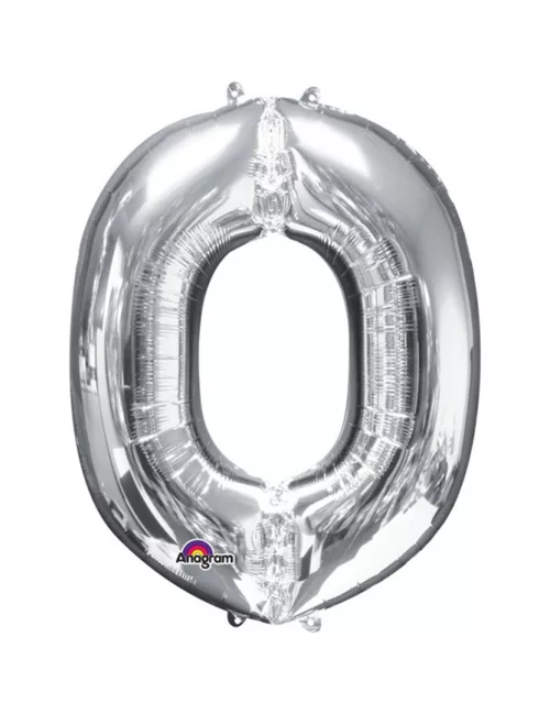 Photo du produit Ballon aluminium Lettre O argenté 33 cm