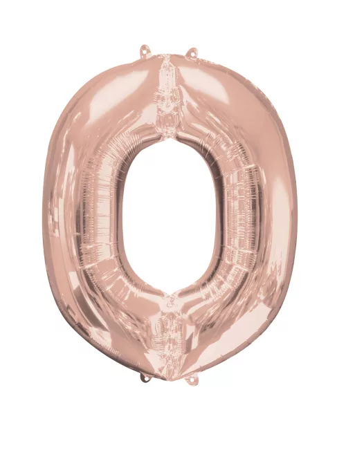 Photo du produit Ballon aluminium Lettre O rose gold 66 x 83 cm