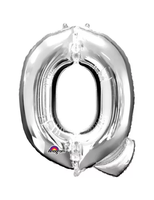 Photo du produit Ballon aluminium Lettre Q argenté33 cm