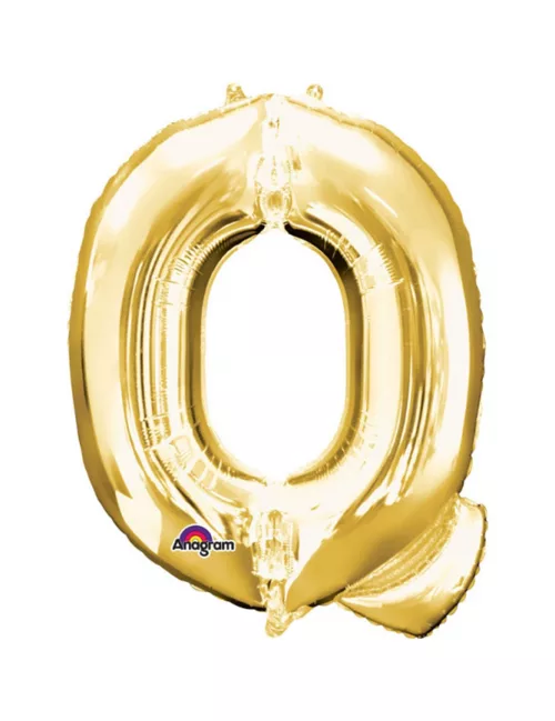 Photo du produit Ballon aluminium Lettre Q doré 33 cm