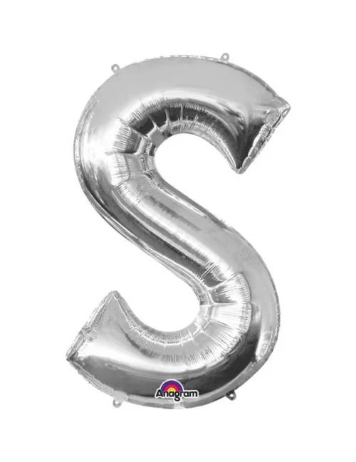 Photo du produit Ballon aluminium Lettre S argenté 33 cm