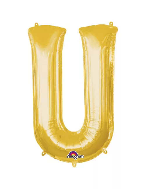 Photo du produit Ballon aluminium Lettre U doré 33 cm