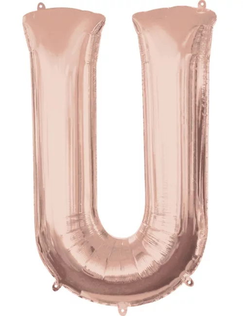 Photo du produit Ballon aluminium Lettre U rose gold 58 x 83 cm