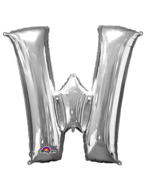 Photo du produit Ballon aluminium Lettre W argenté 33 cm