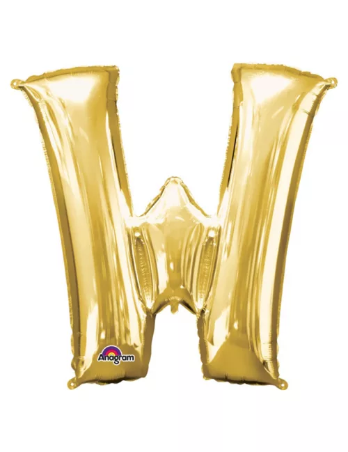 Photo du produit Ballon aluminium Lettre W doré 33 cm