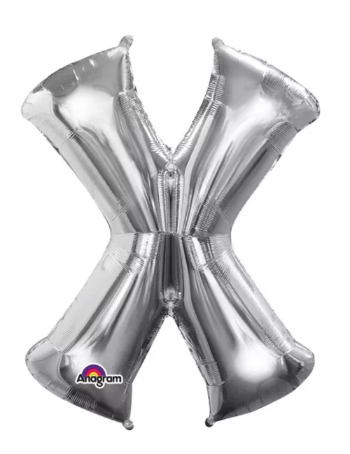 Photo du produit Ballon aluminium Lettre X argenté 35 cm