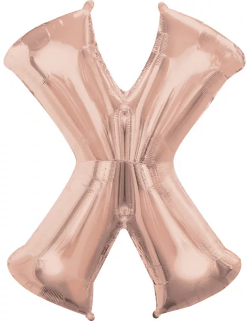 Photo du produit Ballon aluminium Lettre X rose gold 68 x 88cm