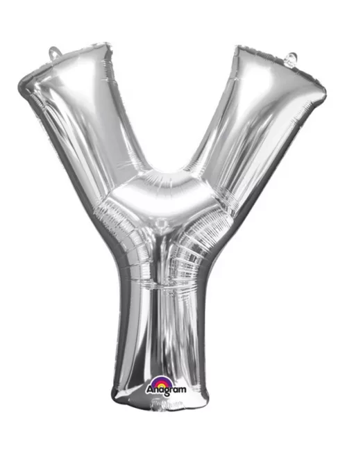 Photo du produit Ballon aluminium Lettre Y argenté 35 cm