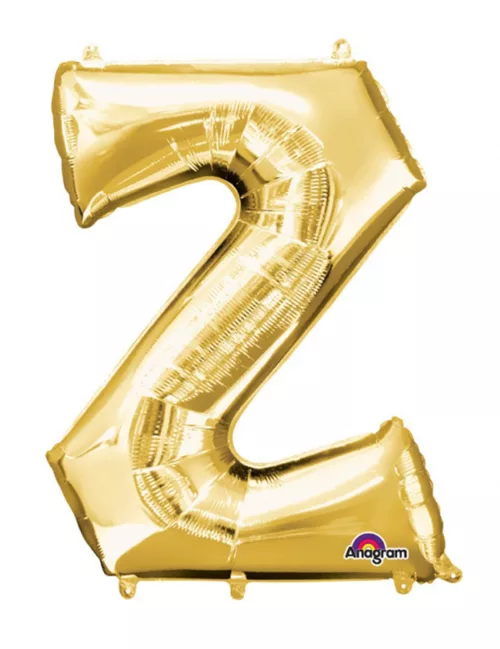 Photo du produit Ballon aluminium Lettre Z doré 33 cm