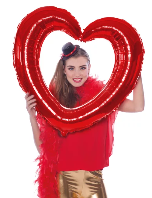 Photo du produit Ballon cadre en forme de c?ur rouge
