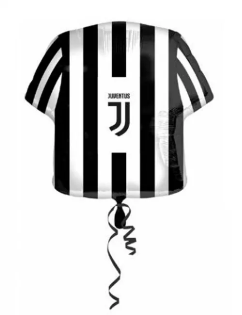 Photo du produit Ballon en aluminium Maillot de la Juventus noir et blanc 60 cm