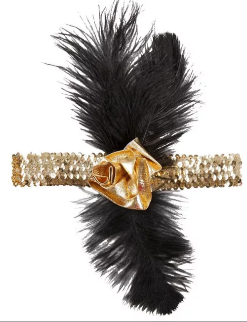 Photo du produit Bandeau charleston doré sequin femme