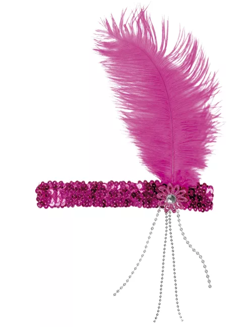 Photo du produit Bandeau charleston rose adulte