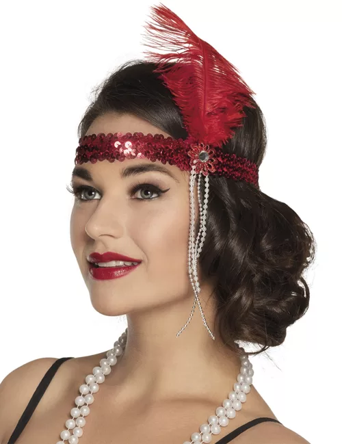 Photo du produit Bandeau charleston rouge adulte