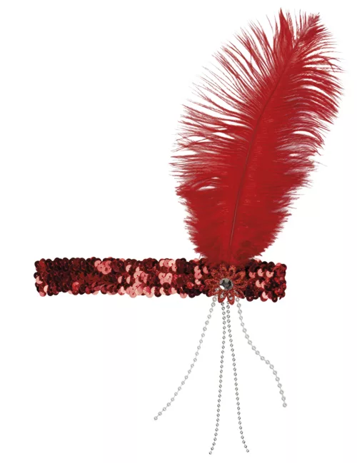Photo du produit Bandeau charleston rouge adulte