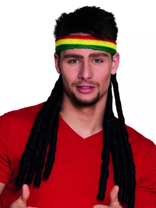 Photo du produit Bandeau rasta avec dreadlocks adulte