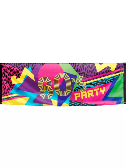Photo du produit Bannière en tissu 80's Party 74 x 220 cm
