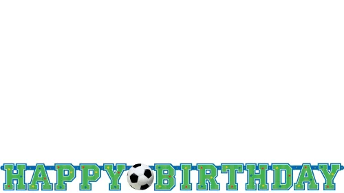 Photo du produit Bannière happy birthday ballon de football