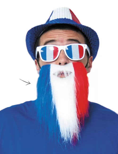 Photo du produit Barbe supporter tricolore France adulte