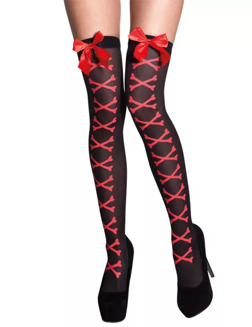 Photo du produit Bas opaques os rouge femme