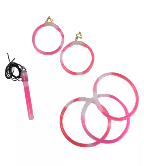 Photo du produit Bijoux phosphorescents roses