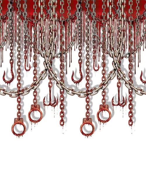 Photo du produit Décoration murale crochets ensanglantés 9,1 x 1,2 m