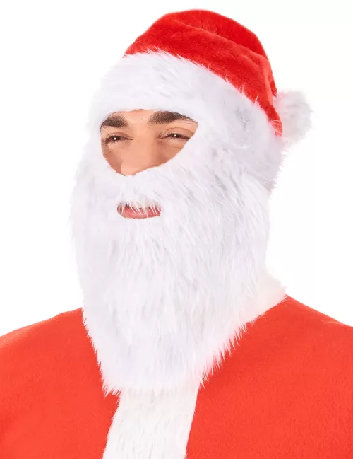 Photo du produit Bonnet Père Noël avec barbe adulte Noël