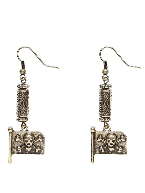 Photo du produit Boucles d'oreilles drapeau de pirate adulte
