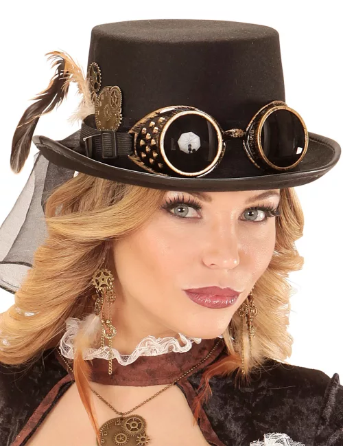 Photo du produit Boucles d'oreilles plumes adulte Steampunk