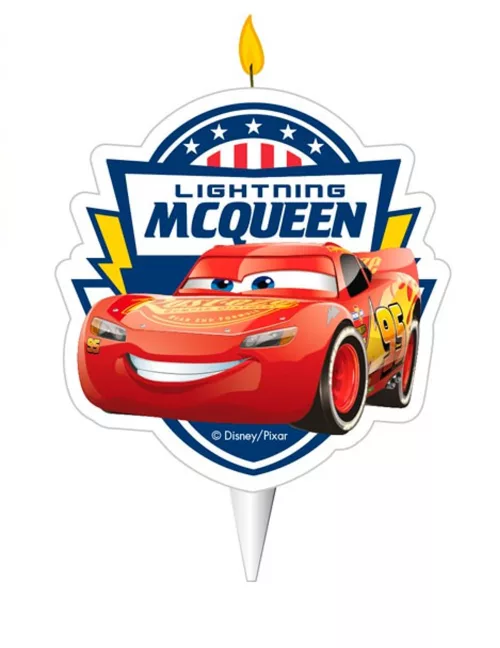 Photo du produit Bougie d'anniversaire Cars 2D 7,5 cm