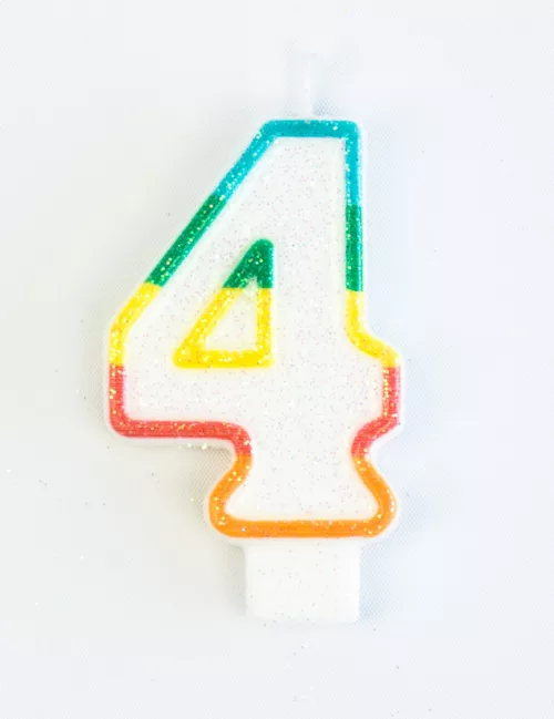 Photo du produit Bougie d'anniversaire chiffre 4 7,5 cm