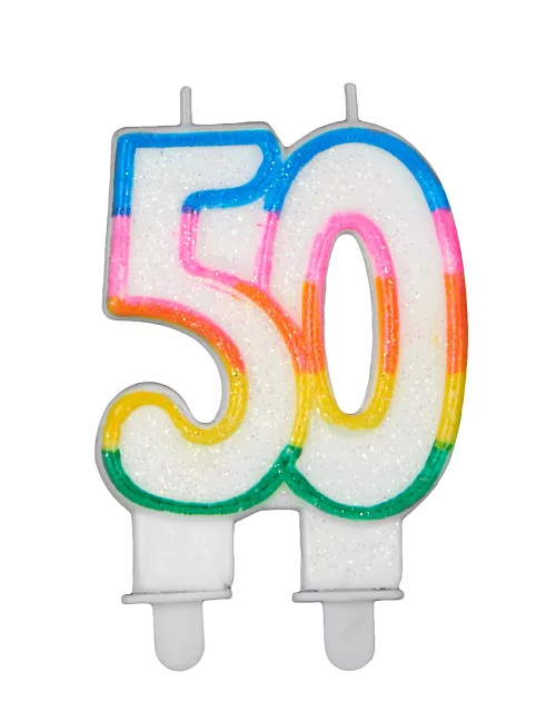 Photo du produit Bougie d'anniversaire chiffre 50