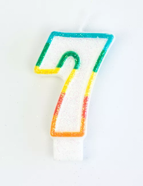 Photo du produit Bougie d'anniversaire chiffre 7 7,5 cm