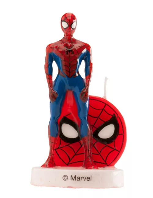 Photo du produit Bougie d'anniversaire Spiderman 3D 6 cm
